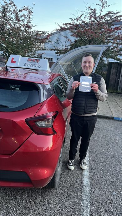 Learner driver pass photo for MSA Driving School Nottingham